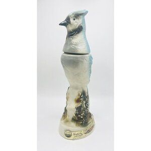 Jim Beam Blue Jay Bird Whiskey Decanter Statue EMPTY Bottle 1969 Liquor Barware